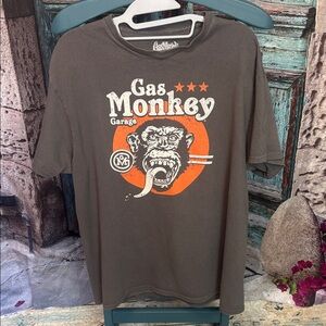 Gas Monkey Garage grey short sleeve Tshirt, size large, good condition
